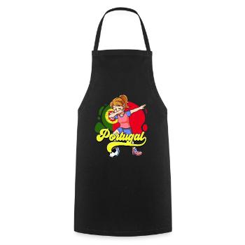 Portugal Football - Tablier de cuisine - noir - Devant - AI Model Male 185 dark (185cm)