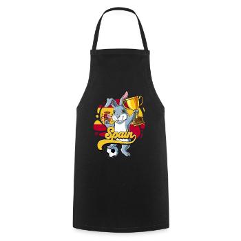 Spanien Fußball - Kochschürze - Schwarz - Vorne - AI Model Male 185 dark (185cm)