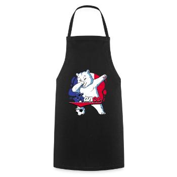 Frankreich Fußball - Kochschürze - Schwarz - Vorne - AI Model Male 185 dark (185cm)
