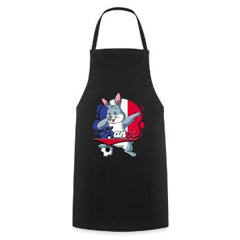 Frankreich Fußball - Kochschürze - Schwarz - Vorne - AI Model Male 185 dark (185cm)