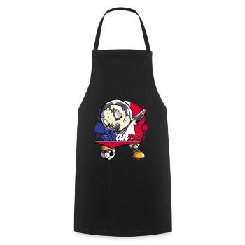 Frankreich Fußball - Kochschürze - Schwarz - Vorne - AI Model Male 185 dark (185cm)