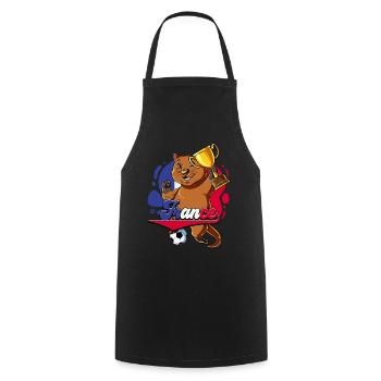 Frankreich Fußball - Kochschürze - Schwarz - Vorne - AI Model Male 185 dark (185cm)