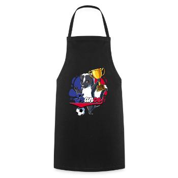 Frankreich Fußball - Kochschürze - Schwarz - Vorne - AI Model Male 185 dark (185cm)