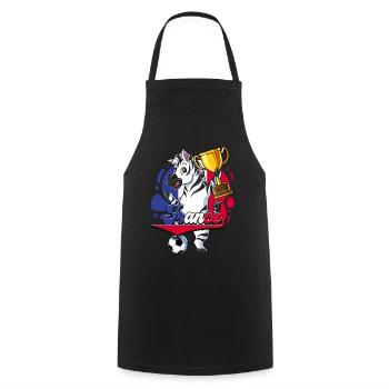 Frankreich Fußball - Kochschürze - Schwarz - Vorne - AI Model Male 185 dark (185cm)