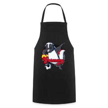 Allemagne Football - Tablier de cuisine - noir - Devant - AI Model Male 185 dark (185cm)