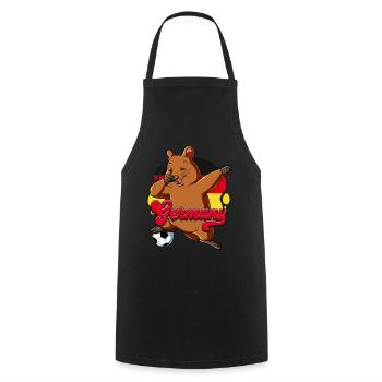 Germany Football - Cooking Apron - black - Front - AI Model Male 185 dark (185cm)