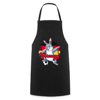 Germany Football - Cooking Apron - black - Front - AI Model Male 185 dark (185cm)