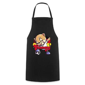 Germany Football - Cooking Apron - black - Front - AI Model Male 185 dark (185cm)