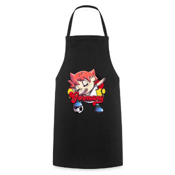 Germany Football - Cooking Apron - black - Front - AI Model Male 185 dark (185cm)