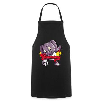Germany Football - Cooking Apron - black - Front - AI Model Male 185 dark (185cm)