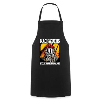 Nachwuchs Feuerwehr Feuerwehrmann - Kochschürze - Schwarz - Vorne - AI Model Male 185 dark (185cm)