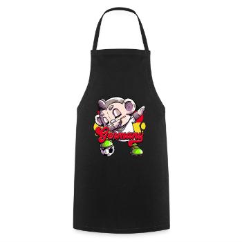 Germany Football - Cooking Apron - black - Front - AI Model Male 185 dark (185cm)