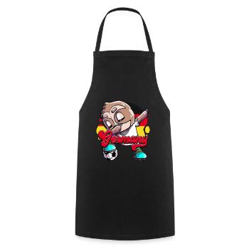 Germany Football - Cooking Apron - black - Front - AI Model Male 185 dark (185cm)