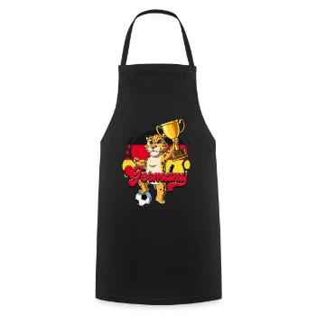 Allemagne Football - Tablier de cuisine - noir - Devant - AI Model Male 185 dark (185cm)
