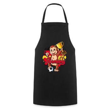 Germany Football - Cooking Apron - black - Front - AI Model Male 185 dark (185cm)