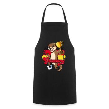Germany Football - Cooking Apron - black - Front - AI Model Male 185 dark (185cm)