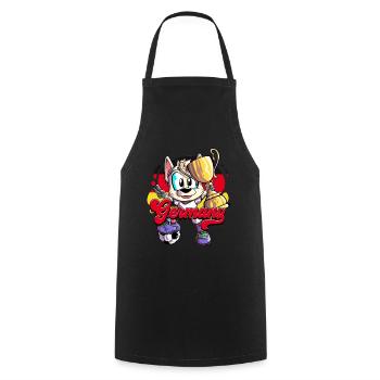 Germany Football - Cooking Apron - black - Front - AI Model Male 185 dark (185cm)