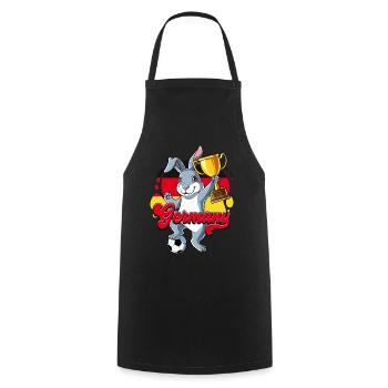 Germany Football - Cooking Apron - black - Front - AI Model Male 185 dark (185cm)