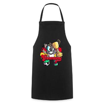 Allemagne Football - Tablier de cuisine - noir - Devant - AI Model Male 185 dark (185cm)