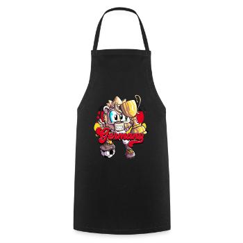 Deutschland Fußball - Kochschürze - Schwarz - Vorne - AI Model Male 185 dark (185cm)