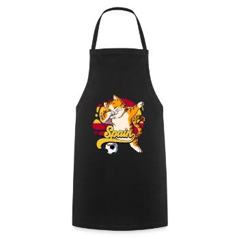 Spanien Fußball - Kochschürze - Schwarz - Vorne - AI Model Male 185 dark (185cm)