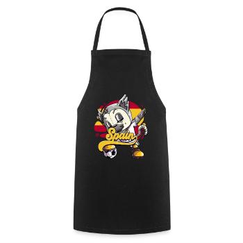 Espagne Football - Tablier de cuisine - noir - Devant - AI Model Male 185 dark (185cm)