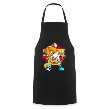 Spanien Fußball - Kochschürze - Schwarz - Vorne - AI Model Male 185 dark (185cm)