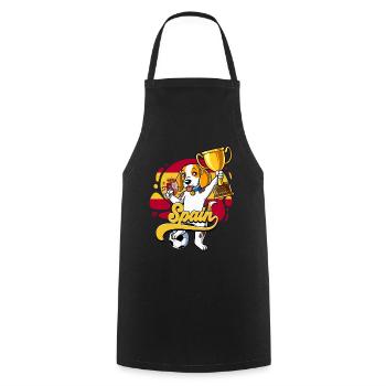 Spanien Fußball - Kochschürze - Schwarz - Vorne - AI Model Male 185 dark (185cm)