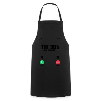 The 90s Are Calling 90er Jahre - Cooking Apron - black - Front - AI Model Male 185 dark (185cm)