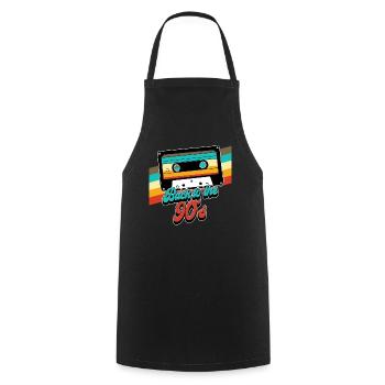 90s Back To The 90s - Cooking Apron - black - Front - AI Model Male 185 dark (185cm)