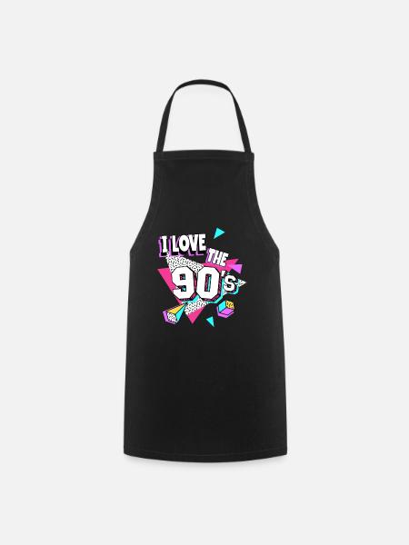 Les années 90 J’aime les années 90 - Tablier de cuisine - noir