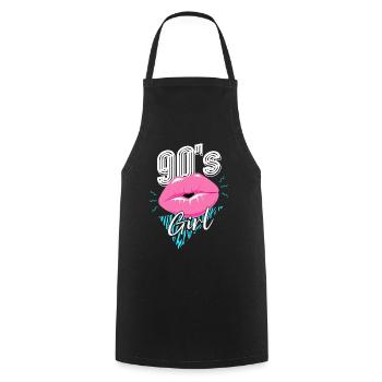 90s 90s Girl - Cooking Apron - black - Front - AI Model Male 185 dark (185cm)