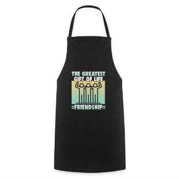Friendship gift for good friend - Cooking Apron - black - Front - AI Model Male 185 dark (185cm)