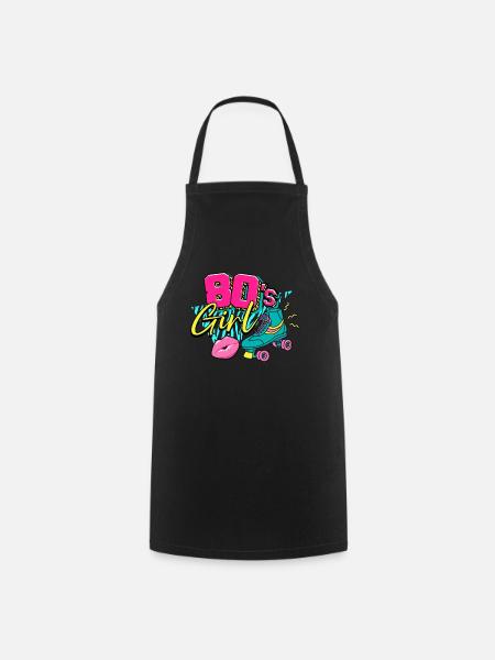80s 80s Girl - Cooking Apron - black