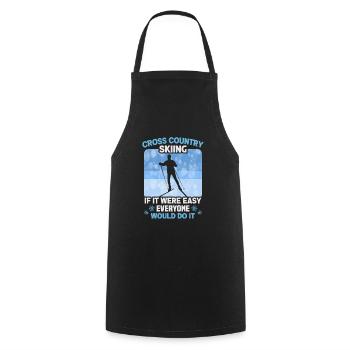 Skieurs de fond biathlon de fond - Tablier de cuisine - noir - Devant - AI Model Male 185 dark (185cm)
