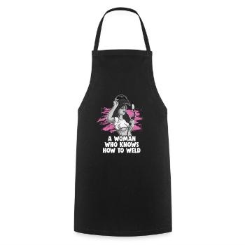 Welder Spruch Design for MetalWorkers - Cooking Apron - black - Front - AI Model Male 185 dark (185cm)
