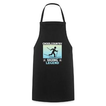 Skieurs de fond biathlon de fond - Tablier de cuisine - noir - Devant - AI Model Male 185 dark (185cm)