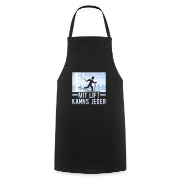 Langläufer Biathlon Skilangläufer - Kochschürze - Schwarz - Vorne - AI Model Male 185 dark (185cm)