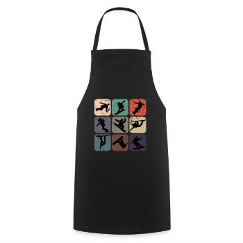 Snowboard - Cooking Apron - black - Front - AI Model Male 185 dark (185cm)
