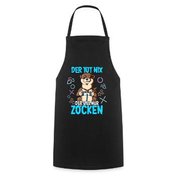 Zocken Gaming Der Tut Nix Der Will Nur Zocken - Kochschürze - Schwarz - Vorne - AI Model Male 185 dark (185cm)