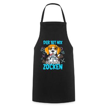 Zocken Gaming Der Tut Nix Der Will Nur Zocken - Kochschürze - Schwarz - Vorne - AI Model Male 185 dark (185cm)