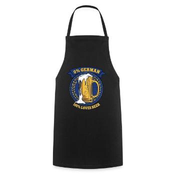 0% German 100% Loves Beer Volksfest - Cooking Apron - black - Front - AI Model Male 185 dark (185cm)