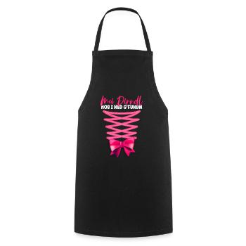 Mei Dirndl Hob I Ned Gfundn - Kochschürze - Schwarz - Vorne - AI Model Male 185 dark (185cm)