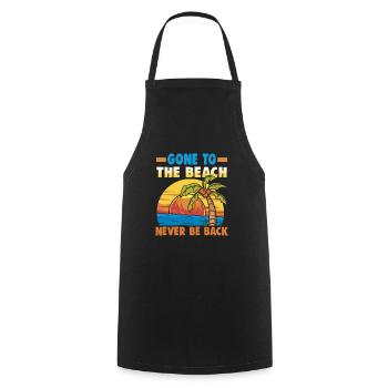 Beach holiday by the sea Design beach motif - Cooking Apron - black - Front - AI Model Male 185 dark (185cm)