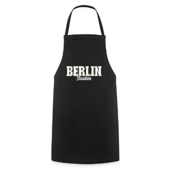 Berlin Staaken - Kochschürze - Schwarz - Vorne - AI Model Male 185 dark (185cm)