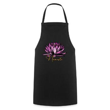 Yoga Namaste - Kochschürze - Schwarz - Vorne - AI Model Male 185 dark (185cm)