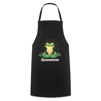 Yoga Frosch - Kochschürze - Schwarz - Vorne - AI Model Male 185 dark (185cm)