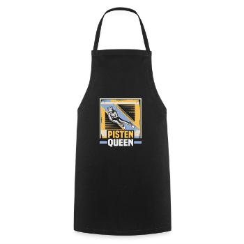 Skiers Slopes Queen Ski - Cooking Apron - black - Front - AI Model Male 185 dark (185cm)