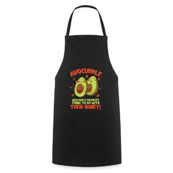Avocado design for vegetarians and vegans - Cooking Apron - black - Front - AI Model Male 185 dark (185cm)