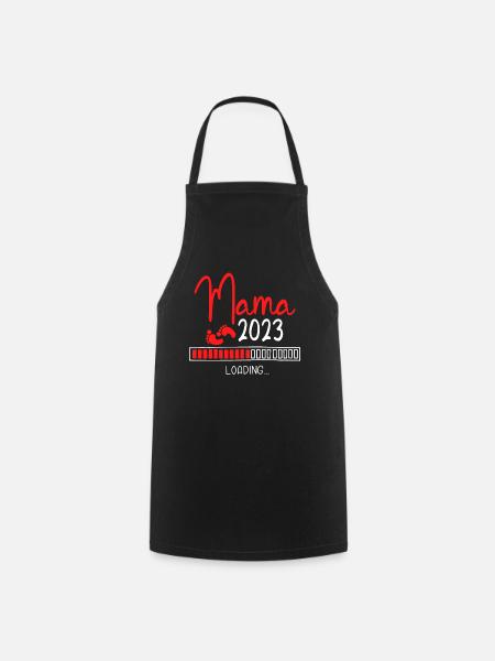 Werdende Mama 2023 Loading - Kochschürze - Schwarz
